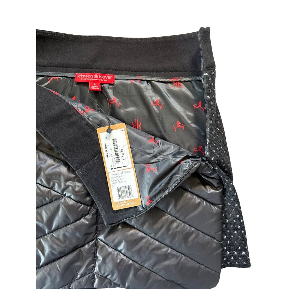 NWT Krimson Klover Carving Skirt W’s Small Black Insulated Ski Apres Nordic $149 - Picture 12 of 13
